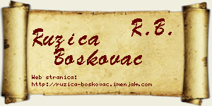 Ružica Boškovac vizit kartica